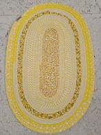 Uniek geel tapijt - 60x98cm/Handgemaakt/Gemaakt in België, Ophalen of Verzenden