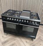 Luxe Zwart Hoogglans Boretti Fornuis Gas/Electro + Frytop, Elektronische apparatuur, Fornuizen, Hete lucht, 60 cm of meer, Ophalen of Verzenden