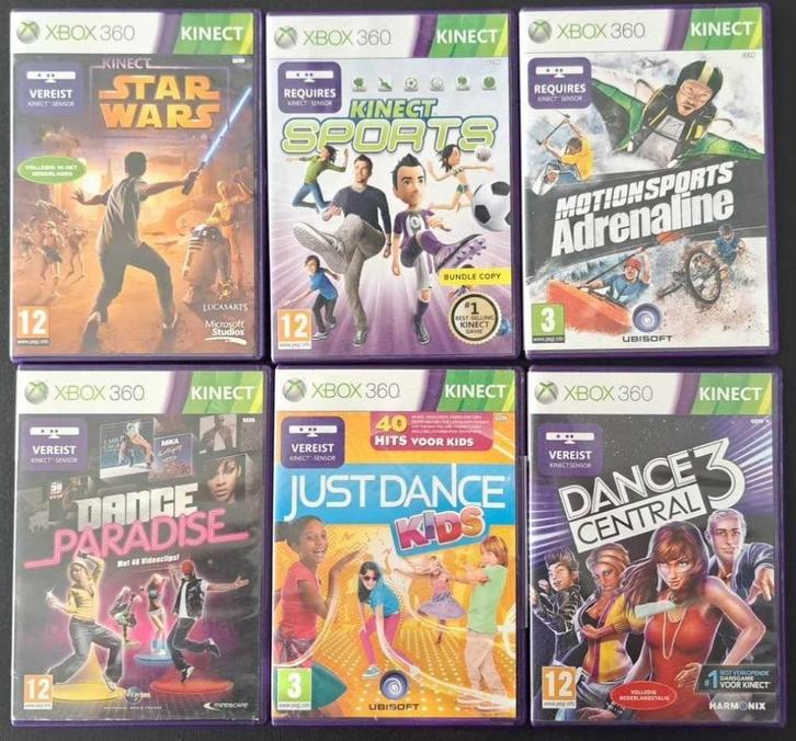 Lot van 6 Xbox Kinect games (apart verkrijgbaar), Games en Spelcomputers, Games | Xbox 360, Zo goed als nieuw, Ophalen of Verzenden