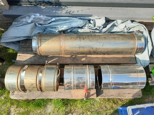 Inox rookkanaal van RAAB DW Dia 150, Doe-het-zelf en Bouw, Buizen en Afvoer, Gebruikt, Inox, Ophalen