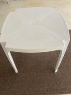 Vierkantige witte PVC tuin of terras tafel, Tuin en Terras, Ophalen, Gebruikt, Vierkant, Kunststof