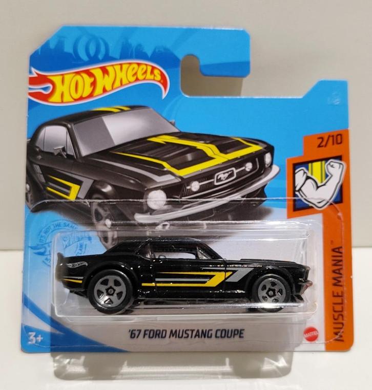 Hot Wheels '67 Ford Mustang Coupé Zwart (2021), Hobby en Vrije tijd, Modelauto's | Overige schalen, Ophalen of Verzenden