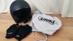 Scooterhelm Shoei + handschoenen, Fietsen en Brommers, Brommerhelmen, Ophalen of Verzenden, Gebruikt, Extra small of kleiner, Shoei