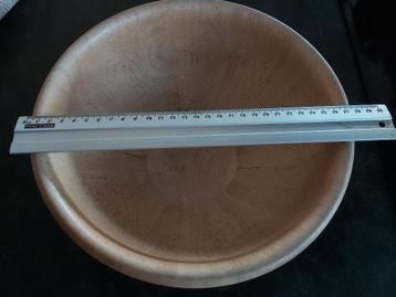 saladier, bol à fruits, en bois plein, 27 cm de diamètre