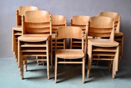 lot de 20 Chaises enfant en bois clair vintage  ancienne sty, Huis en Inrichting, Stoelen, Gebruikt, Vijf, Zes of meer stoelen