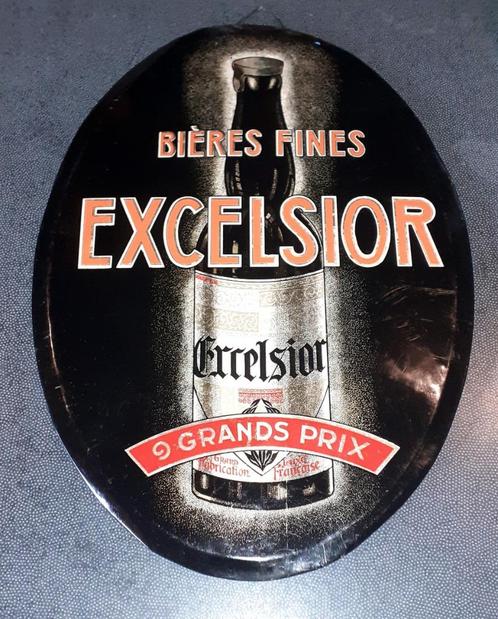 Excelsior bierkoeler., Verzamelen, Biermerken, Gebruikt, Reclamebord, Plaat of Schild, Overige merken, Ophalen of Verzenden
