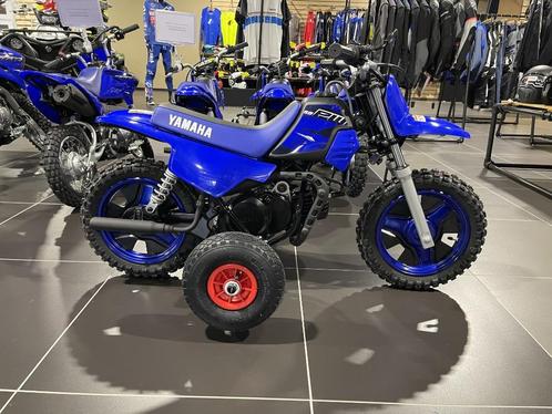 Yamaha PW50 2023, Icon Blue + side wheels (NIEUW), Motos, Motos | Yamaha, Entreprise, Moto de cross, 1 cylindre, Enlèvement ou Envoi