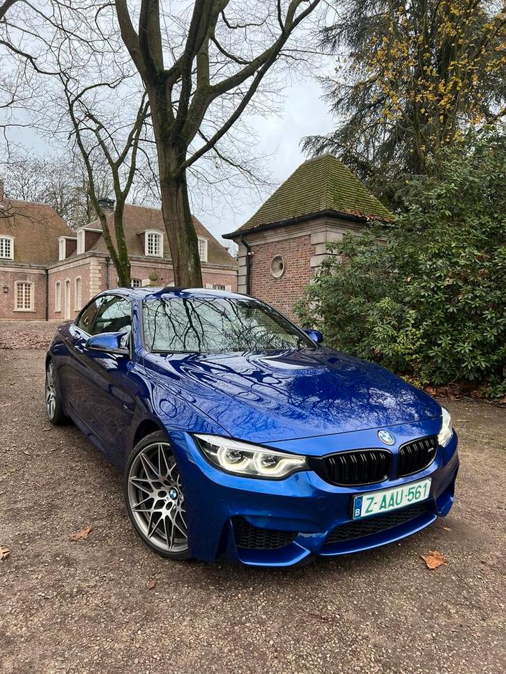 Bmw M4 Competition Cabriolet San Marino Blue Garantie, Auto's, BMW, Bedrijf, Te koop, 4 Reeks, 360° camera, ABS, Achteruitrijcamera