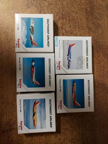 5 x Southwest specials Herpa Wings 1/500 