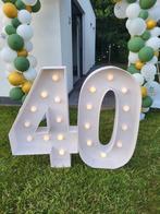 Cijfers met lampjes, lichtletters 40, Ophalen, Zo goed als nieuw
