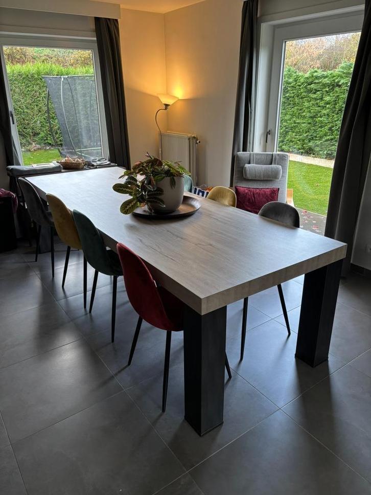 Eettafel, Huis en Inrichting, Tafels | Eettafels, Zo goed als nieuw, 50 tot 100 cm, 200 cm of meer, Vijf personen of meer, Rechthoekig