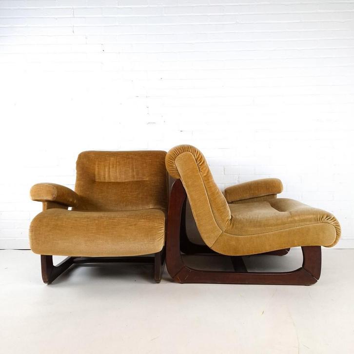2x vintage easy chair, Antiek en Kunst, Antiek | Meubels | Stoelen en Sofa's, Ophalen