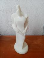 Sculpture de couple moderniste en albâtre blanc 22.50cm, Enlèvement ou Envoi