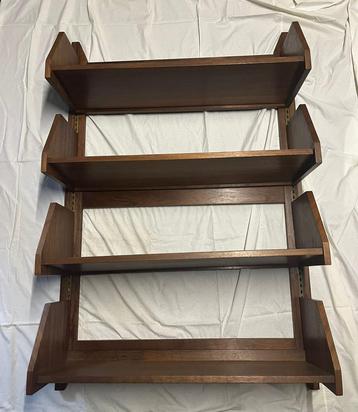 Vintage boekenkast/rek in teak hout – 4 verstelbare planken beschikbaar voor biedingen