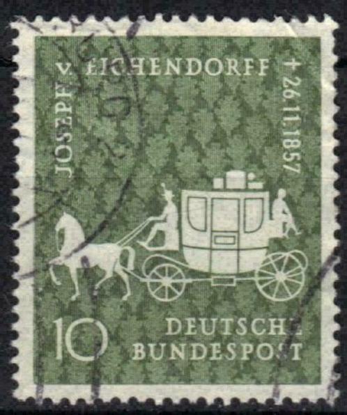 Duitsland Bundespost 1957 - Yvert 151 - von Eichendorff (ST), Timbres & Monnaies, Timbres | Europe | Allemagne, Affranchi, Envoi