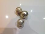 3 gouden kerstballen, Diversen, Kerst, Ophalen of Verzenden, Zo goed als nieuw