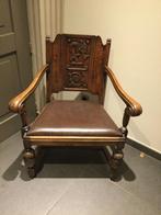 Chaise ancienne en chêne à restaurer avec accoudoir, Antiquités & Art, Enlèvement ou Envoi
