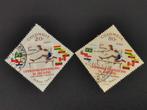 Colombie 1963 - sports - athlétisme - haies, drapeaux, Affranchi, Amérique du Sud, Enlèvement ou Envoi
