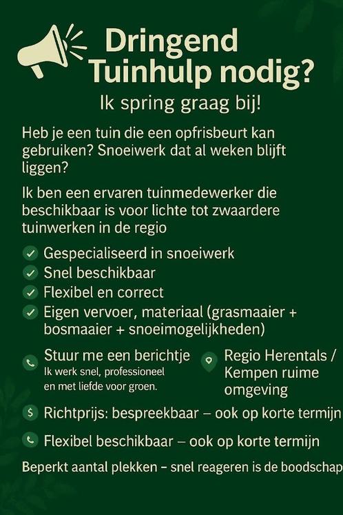 tuindiensten, Diversen, Overige Diversen, Ophalen of Verzenden