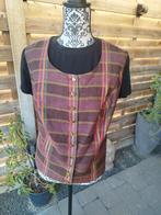 Vintage damesvest maat L, Kleding | Dames, Jasjes, Kostuums en Pakken, Bruin, Maat 42/44 (L), Ophalen of Verzenden, Zo goed als nieuw
