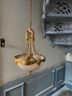 Lustre verre et dorure, Enlèvement, Comme neuf, Verre