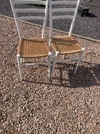 Twee retro stoelen, Huis en Inrichting, Stoelen, Ophalen, Gebruikt, Twee, Wit