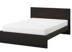 2 persoonsbed Malm, Ophalen, Gebruikt, Zwart, Tweepersoons