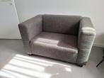 Love seat, stof grijs, Ophalen, Gebruikt, Tweepersoons, 75 tot 100 cm