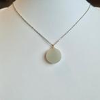 Natuurlijke onbehandelde Nefriet jade hanger met ketting, Verzenden, Zo goed als nieuw, Verstelbaar