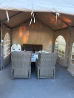 Tuinset bruin, Tuin en Terras, Tuinsets en Loungesets, Ophalen, 4 zitplaatsen, Kunststof, Gebruikt