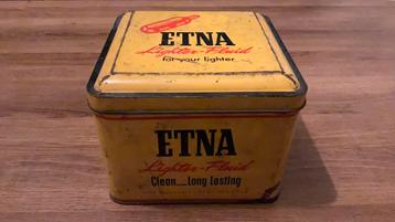 Ancienne boîte en fer blanc ETNA LIGHTER FLUID, Enlèvement ou Envoi, Comme neuf, Autre, Autres marques