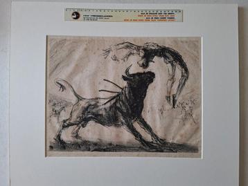 Cinq lithographies d'Otto Linnekogel « Bullfight », Enlèvement ou Envoi