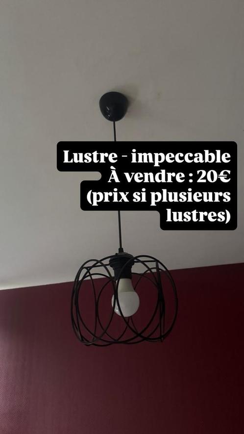 Lustres noirs - impec, Huis en Inrichting, Lampen | Kroonluchters, Zo goed als nieuw, Metaal, Ophalen