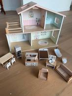 Houten poppenhuis, Kinderen en Baby's, Speelgoed | Poppenhuizen, Ophalen, Zo goed als nieuw, Poppenhuis