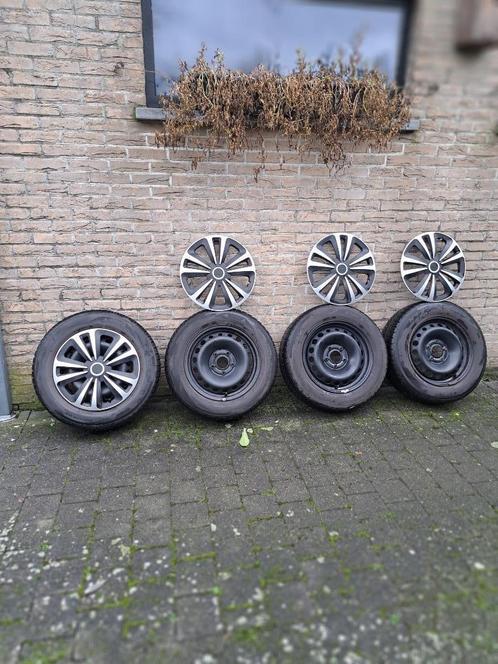 195 65 15 op metalen velg (5x114.3) - Renault en Nissan, Auto-onderdelen, Banden en Velgen, Banden en Velgen, Winterbanden, 15 inch