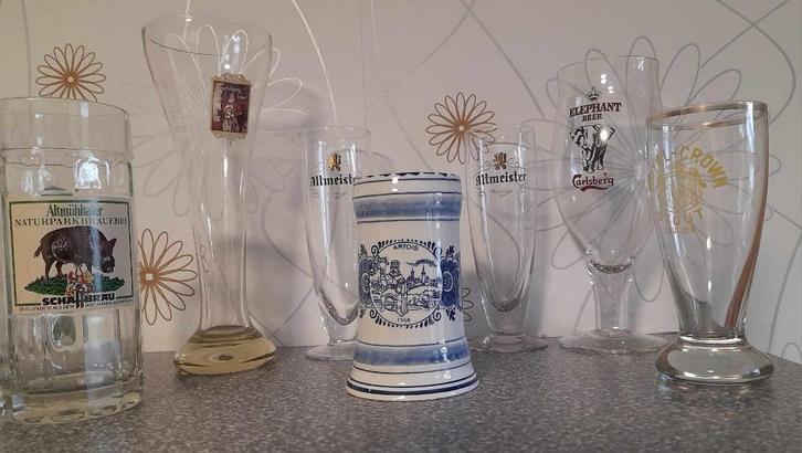 Diverse bierglazen, Verzamelen, Glas en Drinkglazen, Zo goed als nieuw, Bierglas, Ophalen of Verzenden