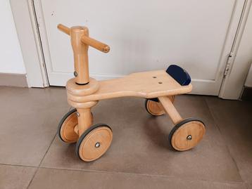 Houten vintage loopfietsje peuters kleuters beschikbaar voor biedingen