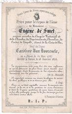 Priez. De Smet Eugéne. ° Alost 1787 † Gavre 1872, Verzamelen, Bidprentjes en Rouwkaarten, Ophalen of Verzenden, Bidprentje