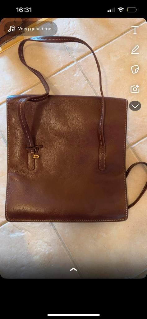 vintage delvaux exemplaar, Handtassen en Accessoires, Tassen | Damestassen, Nieuw, Handtas, Bruin, Ophalen of Verzenden