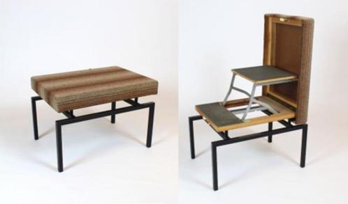 vintage bankje + trapje, Cor, Antiek en Kunst, Curiosa en Brocante, Ophalen