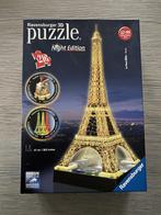 Eiffeltoren - Ravensburger 3D Night Edition, Ophalen of Verzenden, Minder dan 500 stukjes, Zo goed als nieuw, Rubik's of 3D-puzzel