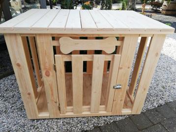 Nieuw grote en zeer sterke houten honden bench Met afneembaa