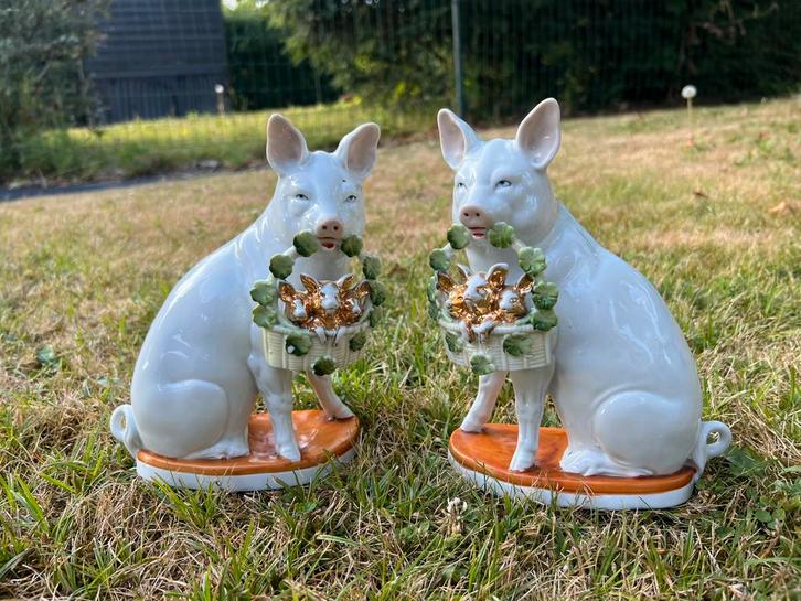 Porseleinen varkensfiguren, Antiek en Kunst, Antiek | Porselein, Ophalen