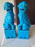 Vrouwelijke en mannelijke Chinese Tempelleeuw FOO DOG, Ophalen, Zo goed als nieuw