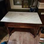 Bureau met wit marmeren tafelblad, Huis en Inrichting, Ophalen, Bureau