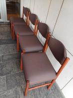 vintage eetkamerstoelen, Ophalen, Vintage, Leer, Zo goed als nieuw