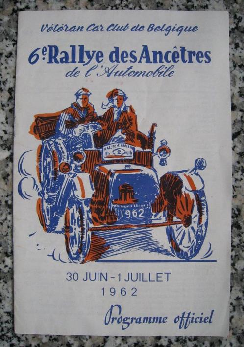 Programma van de Car Club of Belgium 6e Rally of Ancestors 1, Verzamelen, Automerken, Motoren en Formule 1, Gebruikt, Auto's, Ophalen of Verzenden