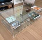 Table basse plexi / cristal années 80, Maison & Meubles, Comme neuf, Verre