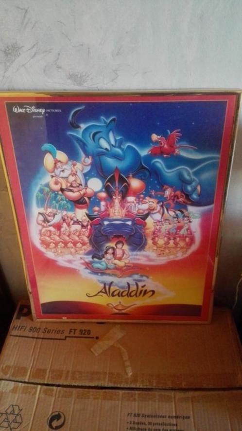 Aladdin kader - Mooie kader met gouden rand - Disney familie, Verzamelen, Disney, Zo goed als nieuw, Plaatje of Poster, Overige figuren