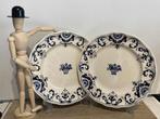 2 antieke borden Longchamp France Rouennais decor, Ophalen of Verzenden